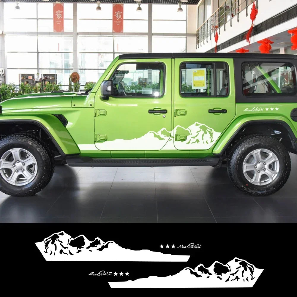Door Side Vinyl Film Decal for Jeep Wrangler Unlimited Sport / Rubicon 392 / Gladiator | 2-Piece Sticker