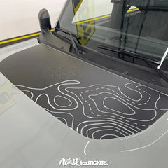 Custom Modified Hood Personality Vinyl Sticker for Ford Bronco | Special KK Film Wrap