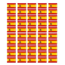 Cargar imagen en el visor de la galería, Epoxy Spain Flag Sticker Car Interior Decoration Decal | 10 / 20 / 50 Pack for SEAT / Cup Holder