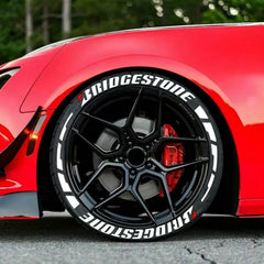 3D Rubber Permanent Tire Letter Sticker | Waterproof Wheel Decal