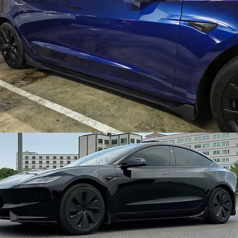 Full Body Kit — Bumper Lips, Diffuser & Spoiler for Tesla Models | Gloss Black & Carbon Tuning