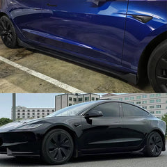 Full Body Kit — Bumper Lips, Diffuser & Spoiler for Tesla Models | Gloss Black & Carbon Tuning