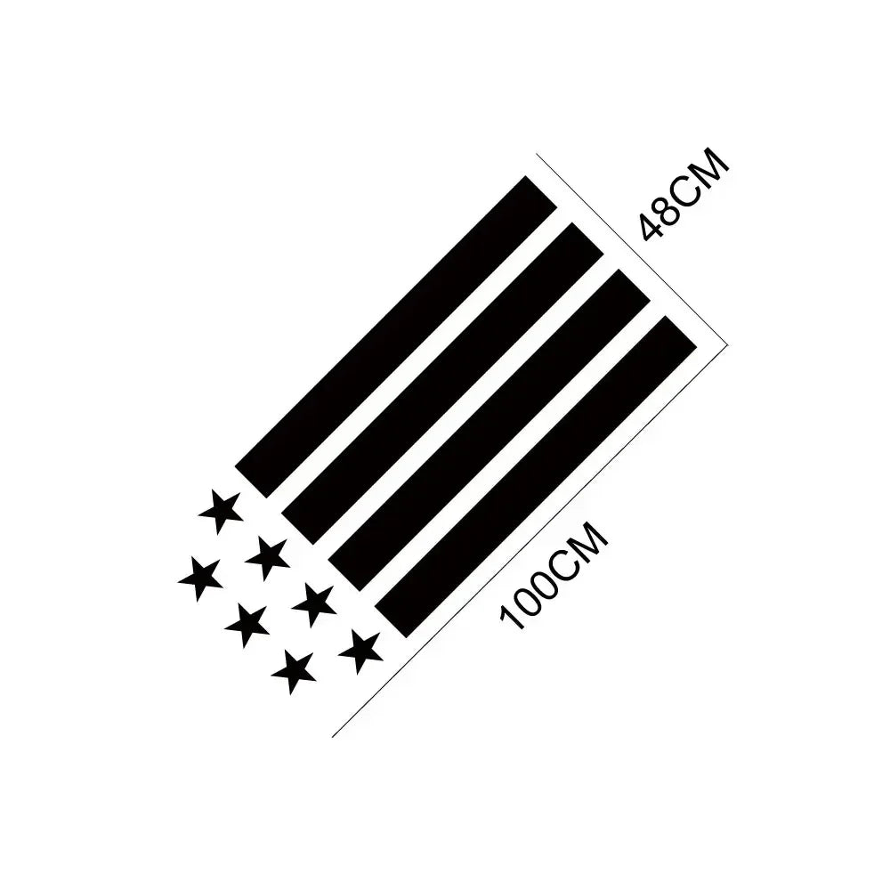 USA Stripe Hood Decal for Ford F-150 Raptor | Matte Vinyl Film Truck Graphic