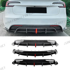 Full Body Kit — Bumper Lips, Diffuser & Spoiler for Tesla Models | Gloss Black & Carbon Tuning