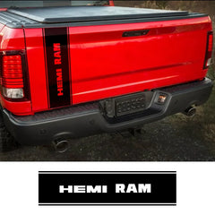 Rear Tailgate Custom Letter Decal for Dodge RAM 1500 / 2500 HEMI Rebel | 12-Color Vinyl Truck Sticker
