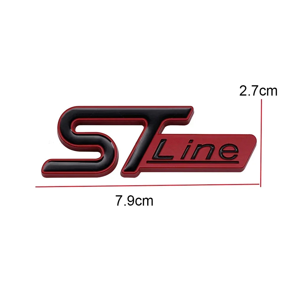 3D Metal ST Line Trunk Badge | Ford Focus / Mondeo / Kuga / Ecosport Emblem
