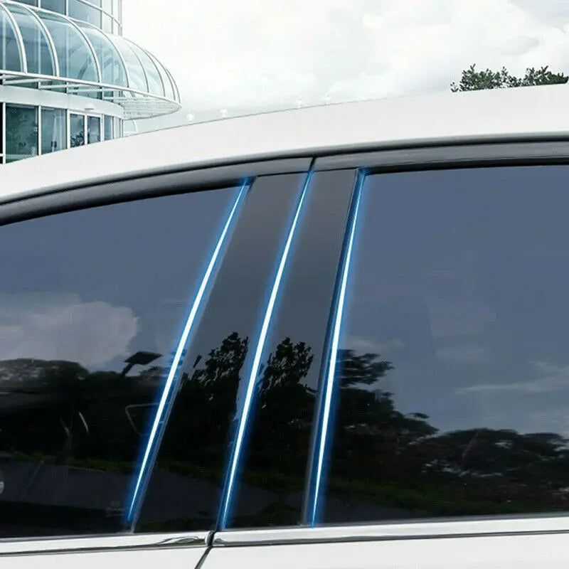 4Pcs Glossy Black Car Door Central Window Column Strip PC Pillar For Mercedes Benz VITO V CLASS W447 2016-2020 Car Accessories