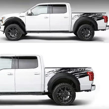 Load image into Gallery viewer, Matte Black Body &amp; Trunk Stripe Decal for Ford F-150 Raptor (2015–2019) | Sport Vinyl Graphics