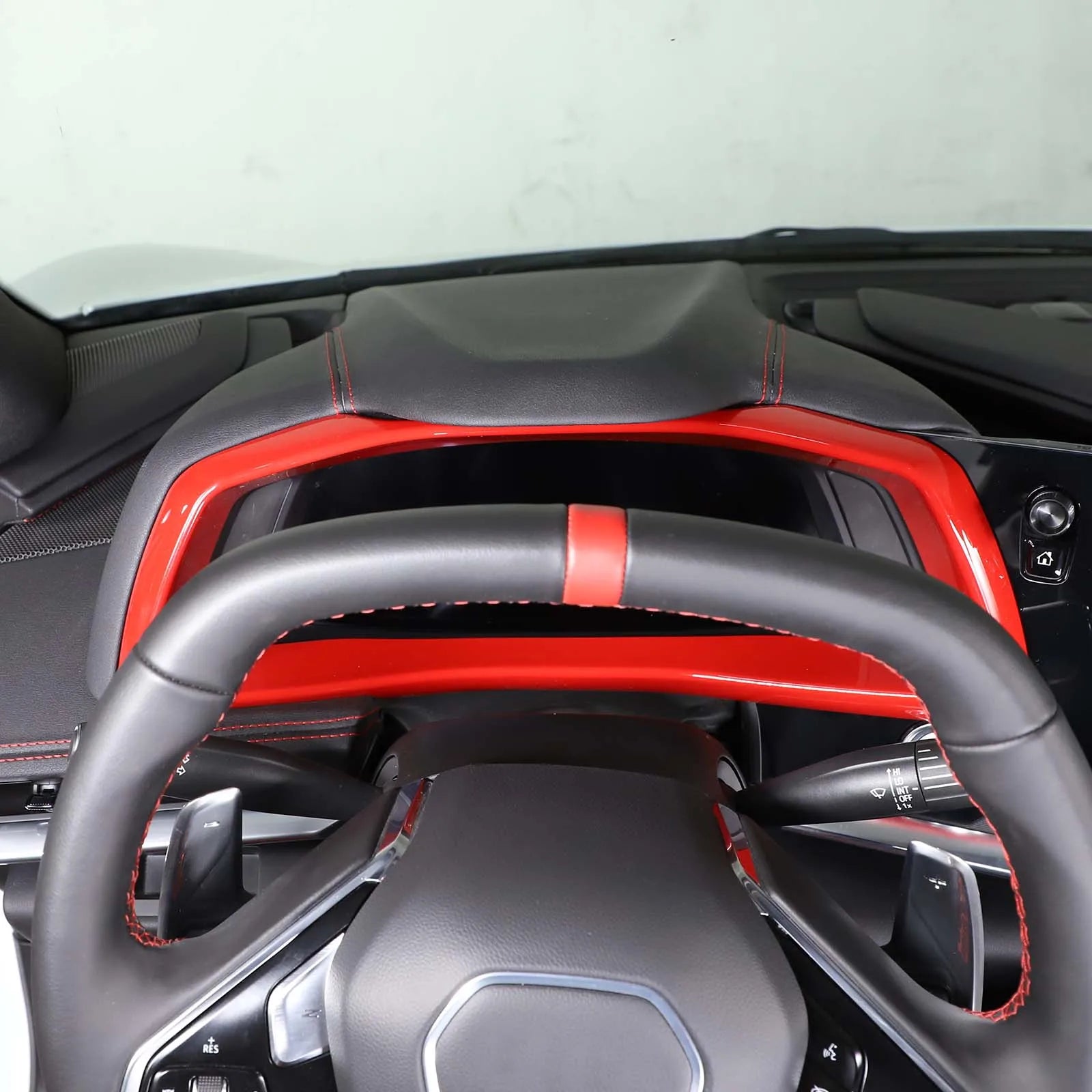 ABS Carbon Fiber / Red Interior Trim for Corvette C8 Stingray / Z51 / Z06 (2020–2025) | ISO9001