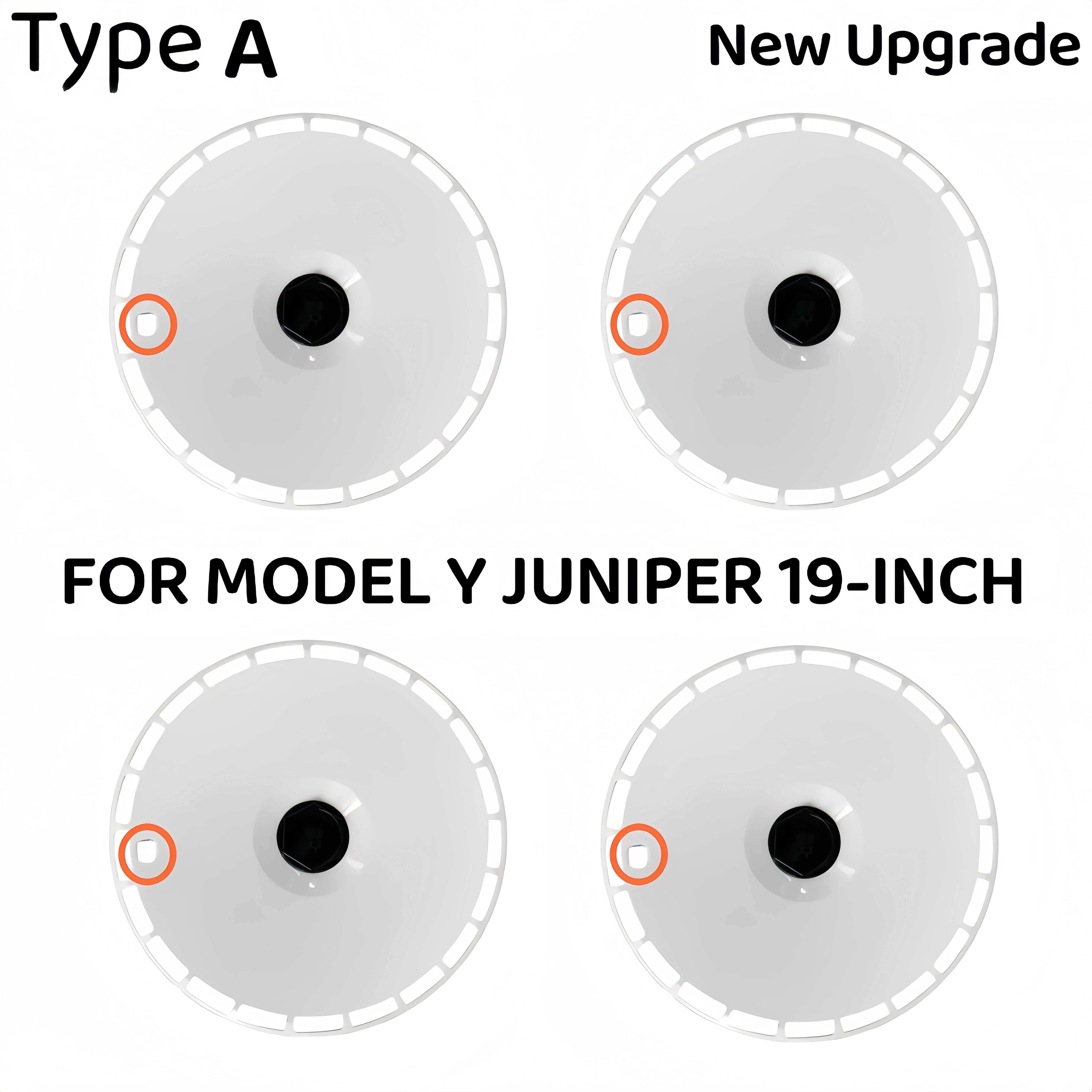 19" Performance Replacement Hub Caps for Tesla Model Y (2020–2024) | 4-Piece Wheel Cover Set