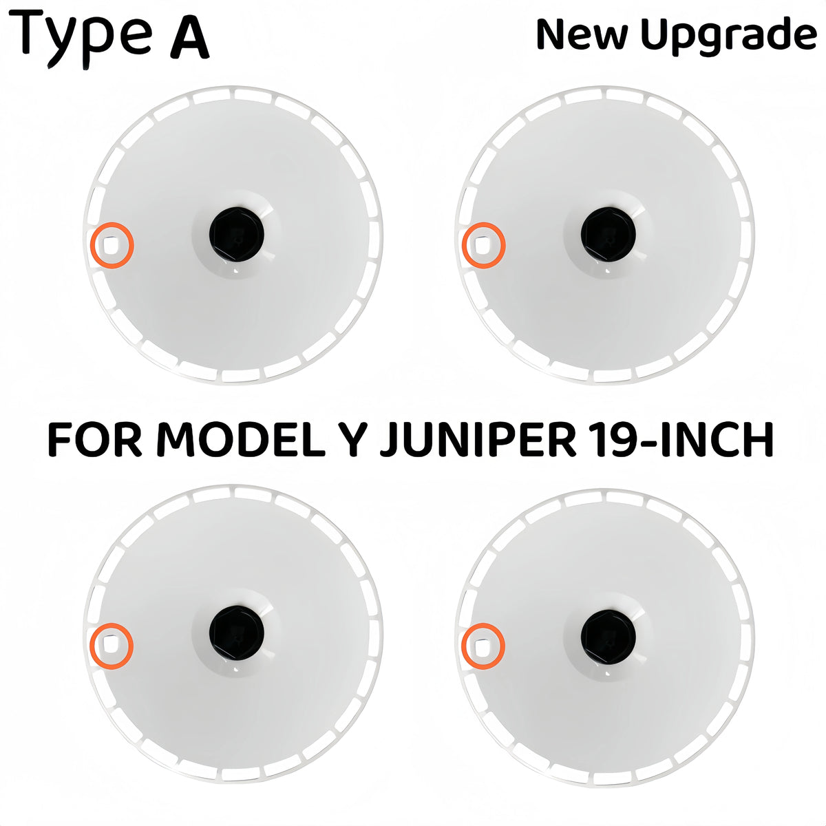 19" Performance Replacement Hub Caps for Tesla Model Y (2020–2024) | 4-Piece Wheel Cover Set