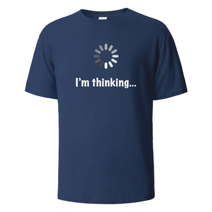 ‘I’m Thinking’ Funny T-Shirt – 100% Cotton Oversized Summer Tee for Men & Women