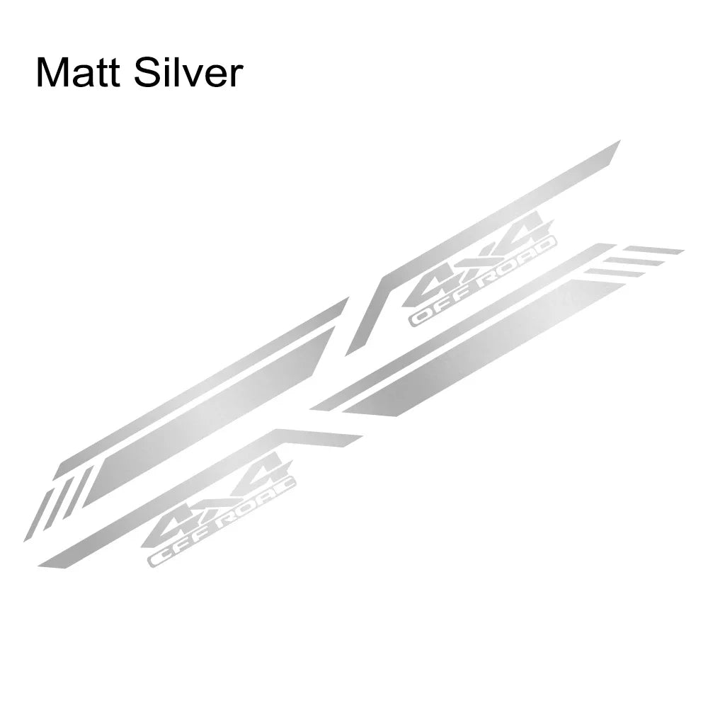 4x4 Off-Road Vinyl Decal for Cars & Pickup Trucks | 47.2" x 3.9" Body Graphic Sticker