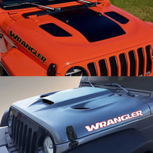 Load image into Gallery viewer, Jeep Wrangler Hood &amp; Door Vinyl Decal – Engine Cover Bonnet Sticker | JK, JL, TJ, YJ, Unlimited, Sahara | 13 Colors