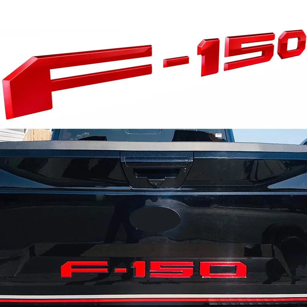 3D F-150 Letters Nameplate Built Badge Sticker for Ford F-150 Rear Tailgate / Trunk