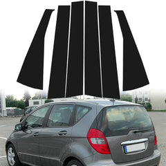 6pcs Window Door Column B C Pillar Post Cover Trim For Mercedes Benz A Class W169 5-Door Hatchback 2005-2012 Decoration Stickers
