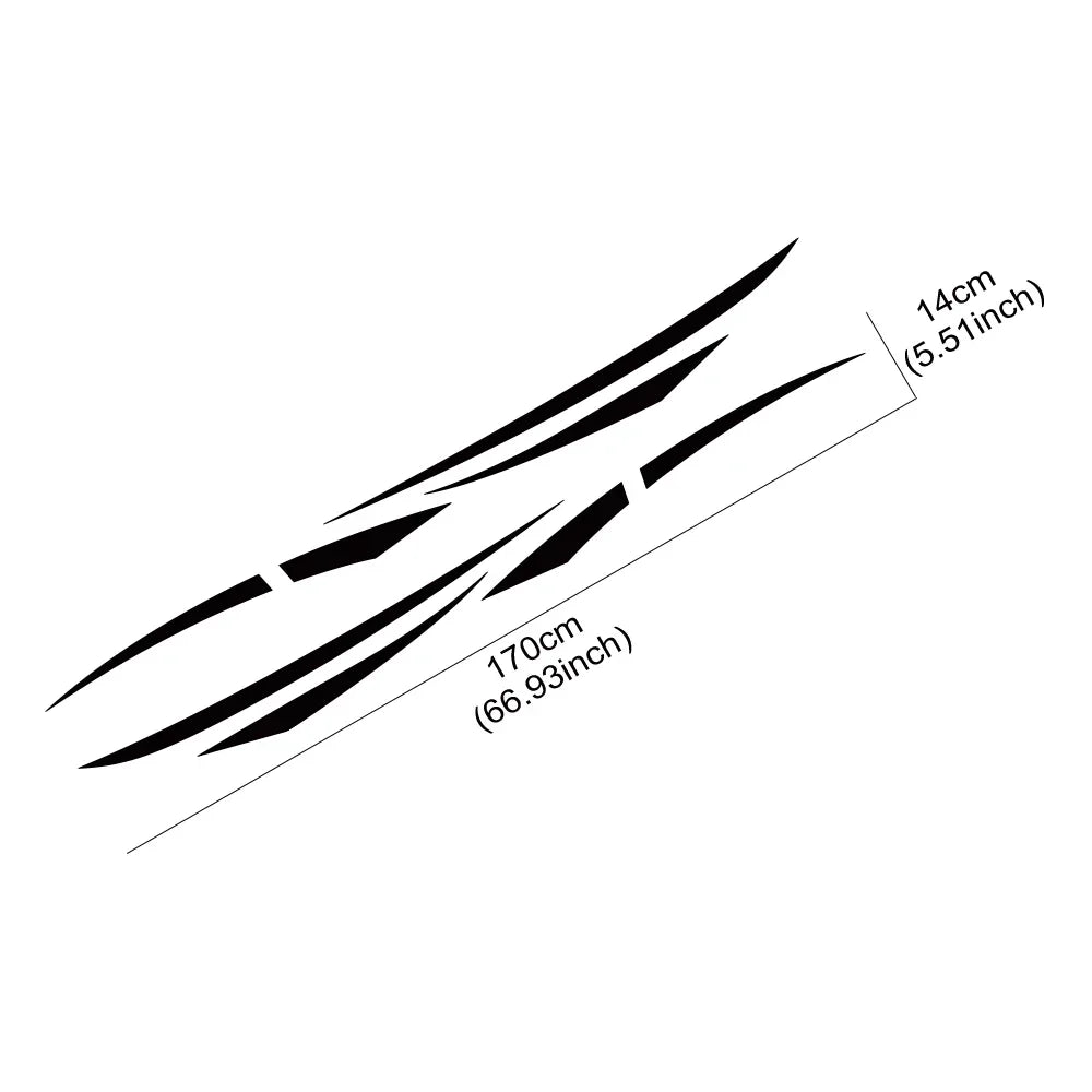 Door Side Skirt Stripe Decal | 2-Piece Self-Adhesive Color Change Vinyl Sticker for Cars & Trucks