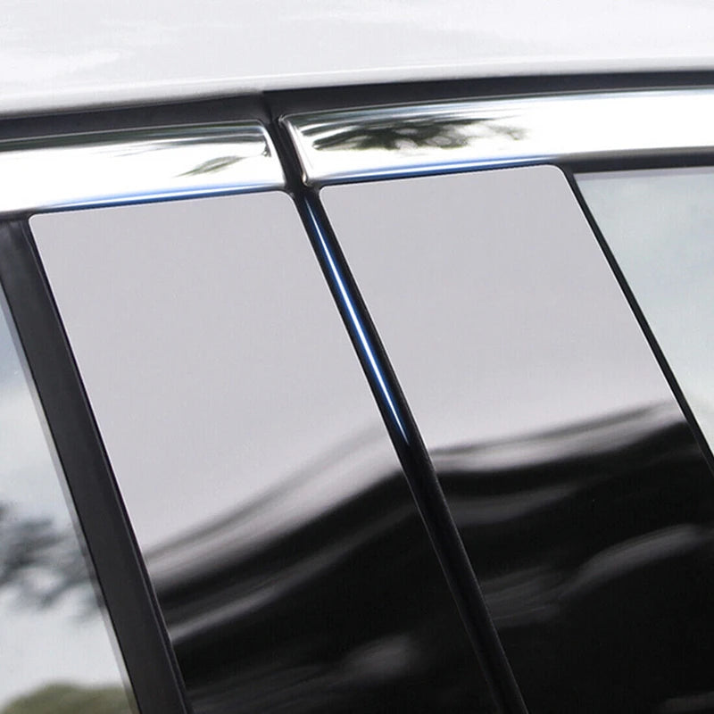For Range Rover Evoque L538  5-Door 2013-2018 6Pcs Car Door Window Pillar Posts Trim Cover Sticker Glossy Black Exterior Parts