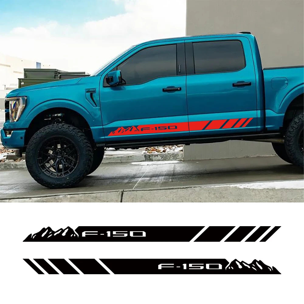 Mountain Door Side Stripe Sticker for Ford F-150 Raptor / XL / Lariat | Vinyl Truck Graphics Cover