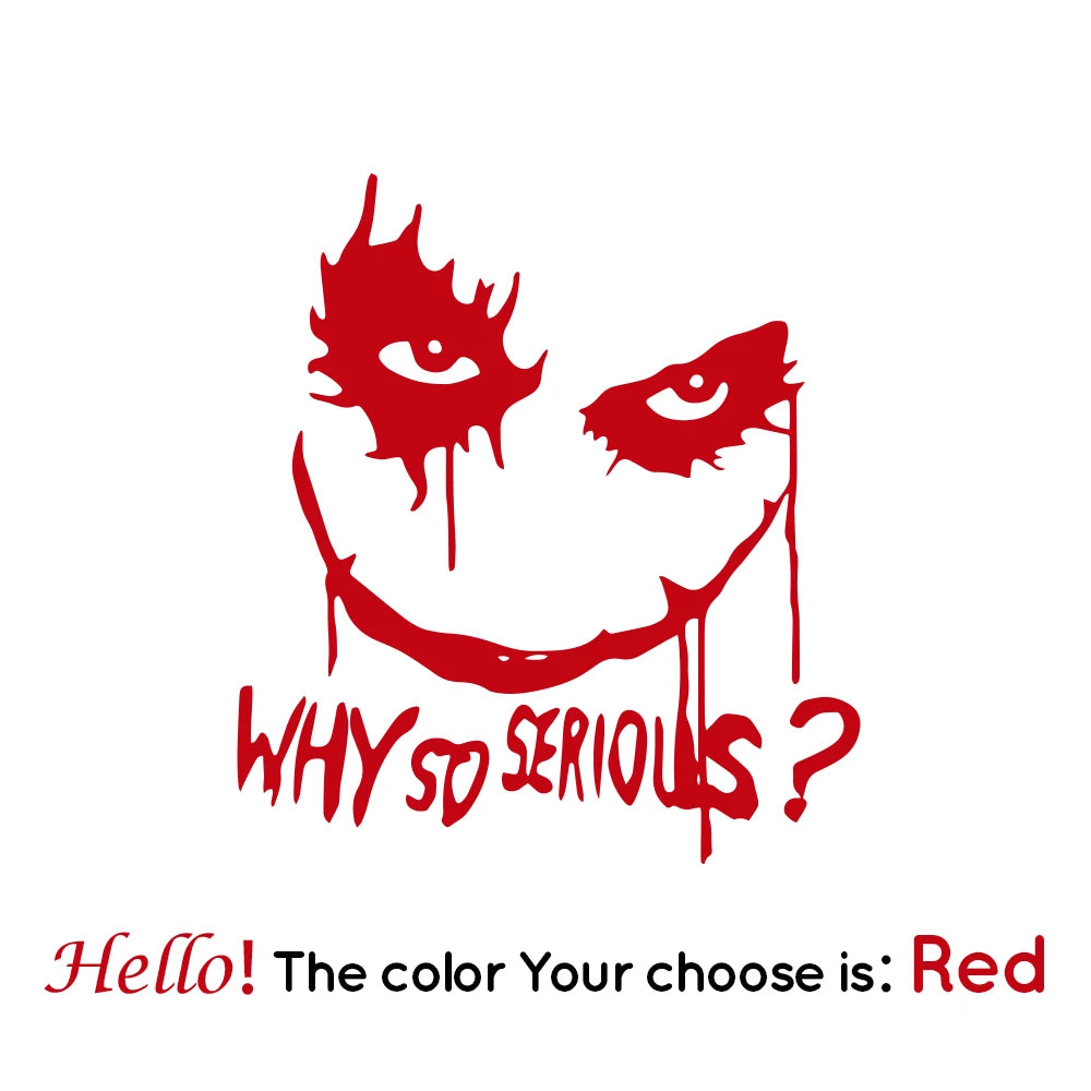 2. Why So Serious? Smile Decal - Waterproof Vinyl