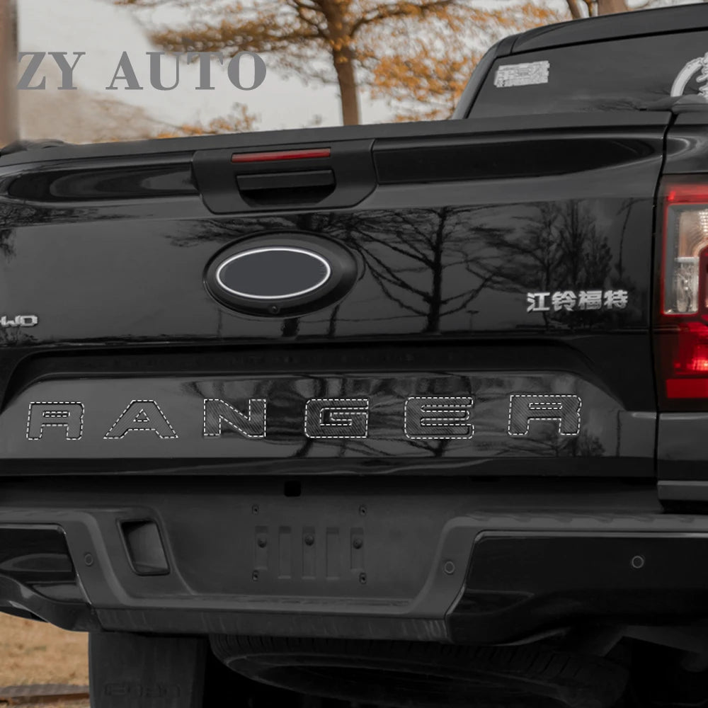 For Ford Ranger 2023 2024 2025 Tailgate Insert Letters Rear Door Logo Letter Rear Emblem Door Tailgate Letters Trim Accessories