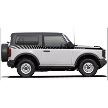 Load image into Gallery viewer, Matte Black Side Waistline Stripe Decal for Ford Bronco 2-Door (2021–2023) | Vinyl Body Line Overlay Pair