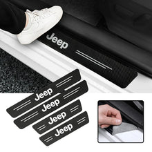 Load image into Gallery viewer, Carbon Fiber Door Sill Anti-Stepping Protector Sticker for Jeep Renegade | Leather-Look JEEP