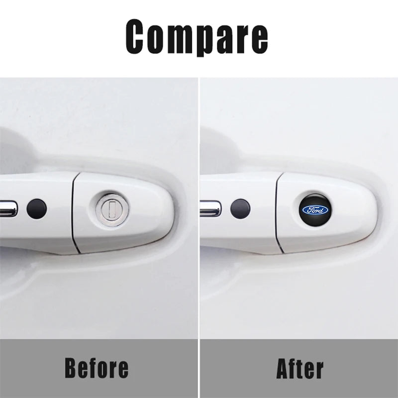 20mm Car Lock Keyhole Dustproof Decal Stickers for Ford Mustang / Bronco / Fiesta / Focus | 4-Piece