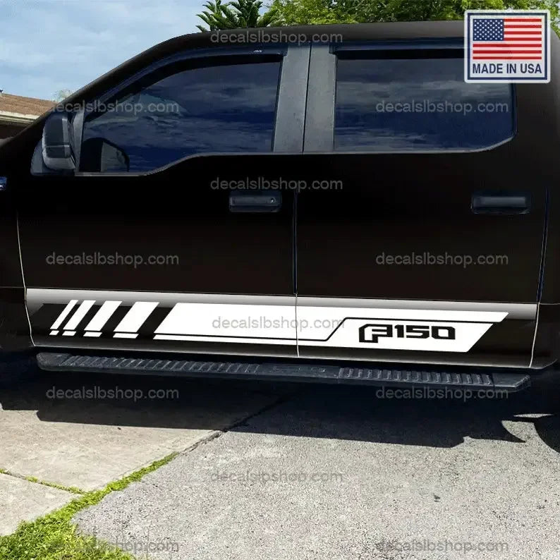 Ford F150 Side Door Stripes Decals Stickers – Vinyl Side Door Graphics for F-150