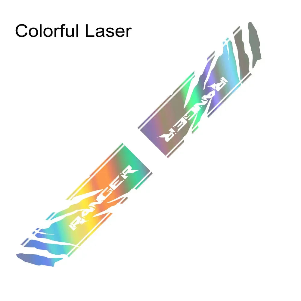 Rear Bed Side Stripe Decal for Ford Ranger Raptor | 2-Piece Vinyl Trunk Graphic