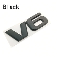 Cargar imagen en el visor de la galería, 3D V6 Logo Badge Emblem | Universal Auto Decal for Mercedes, BMW, Audi, Ford &amp; More