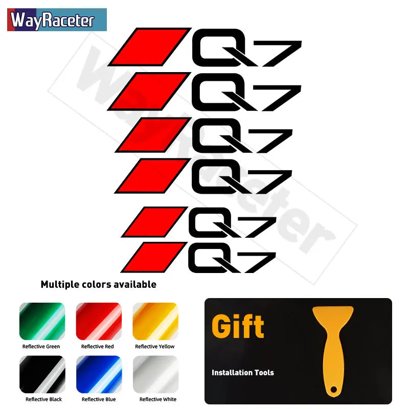 High Temp Brake Caliper Decals for Audi (6 Pcs) – Durable Vinyl Stickers