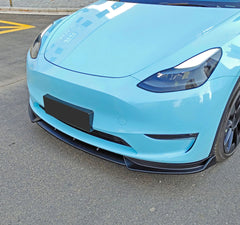 Front Bumper Lip Splitter for Tesla Model Y (2019–2024) | Carbon Look, Matte Black & Gloss Black ABS