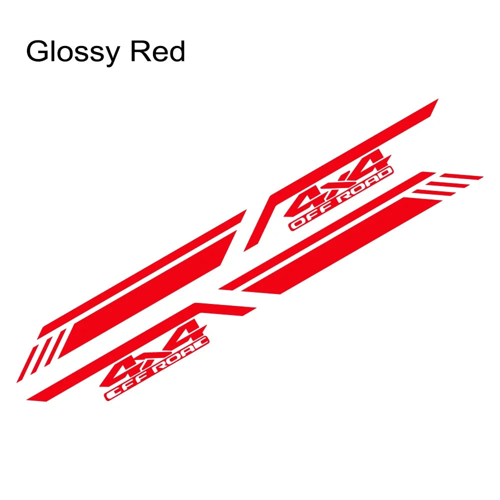 4x4 Off-Road Vinyl Decal for Cars & Pickup Trucks | 47.2" x 3.9" Body Graphic Sticker