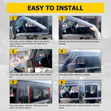Load image into Gallery viewer, Side Window Deflectors Sun Visor Rain Guards for Ford F-150 / Trucks | 4-Piece Weather Shield