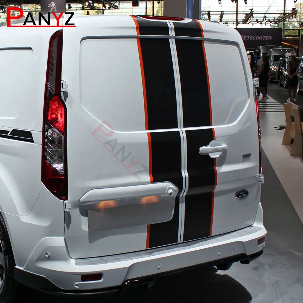 Hood & Rear Door Graphic Decal Kit for Ford Transit Connect | 4-Piece Full-Body Vinyl Sticker