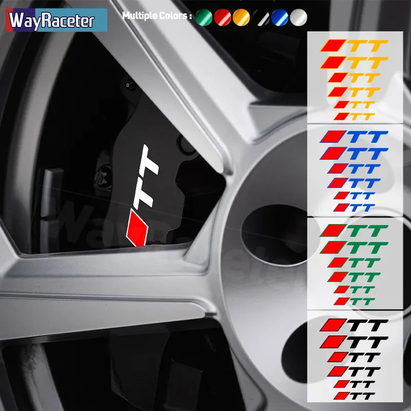 High Temp Brake Caliper Decals for Audi (6 Pcs) – Durable Vinyl Stickers