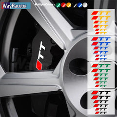 Audi Brake Caliper Decal Set – High-Temp Reflective Vinyl | A3 A4 A5 A6 A7 A8 Q2 Q3 Q5 Q7 Q8 TT TTS S-Line (6 Pcs)