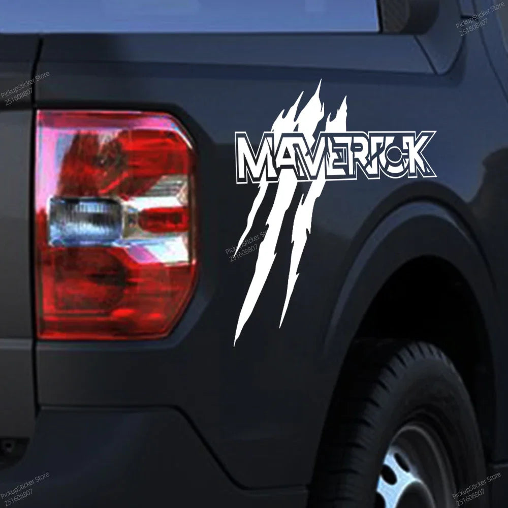 Ford Maverick Claw Style Pickup Bed Side Graphic Kit – Vinyl Decal (2 Pcs) | XLT, XL, V8 | 4 Sizes, 11 Finishes