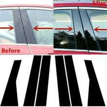 Cargar imagen en el visor de la galería, Glossy Black Pillar Post Door Window Trim for Jeep Cherokee KL (2014–2023) | 6-Piece Column Cover