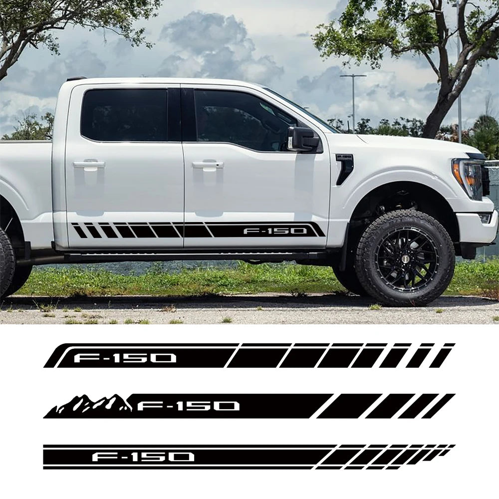 Mountain Door Side Stripe Sticker for Ford F-150 Raptor / XL / Lariat | Vinyl Truck Graphics Cover