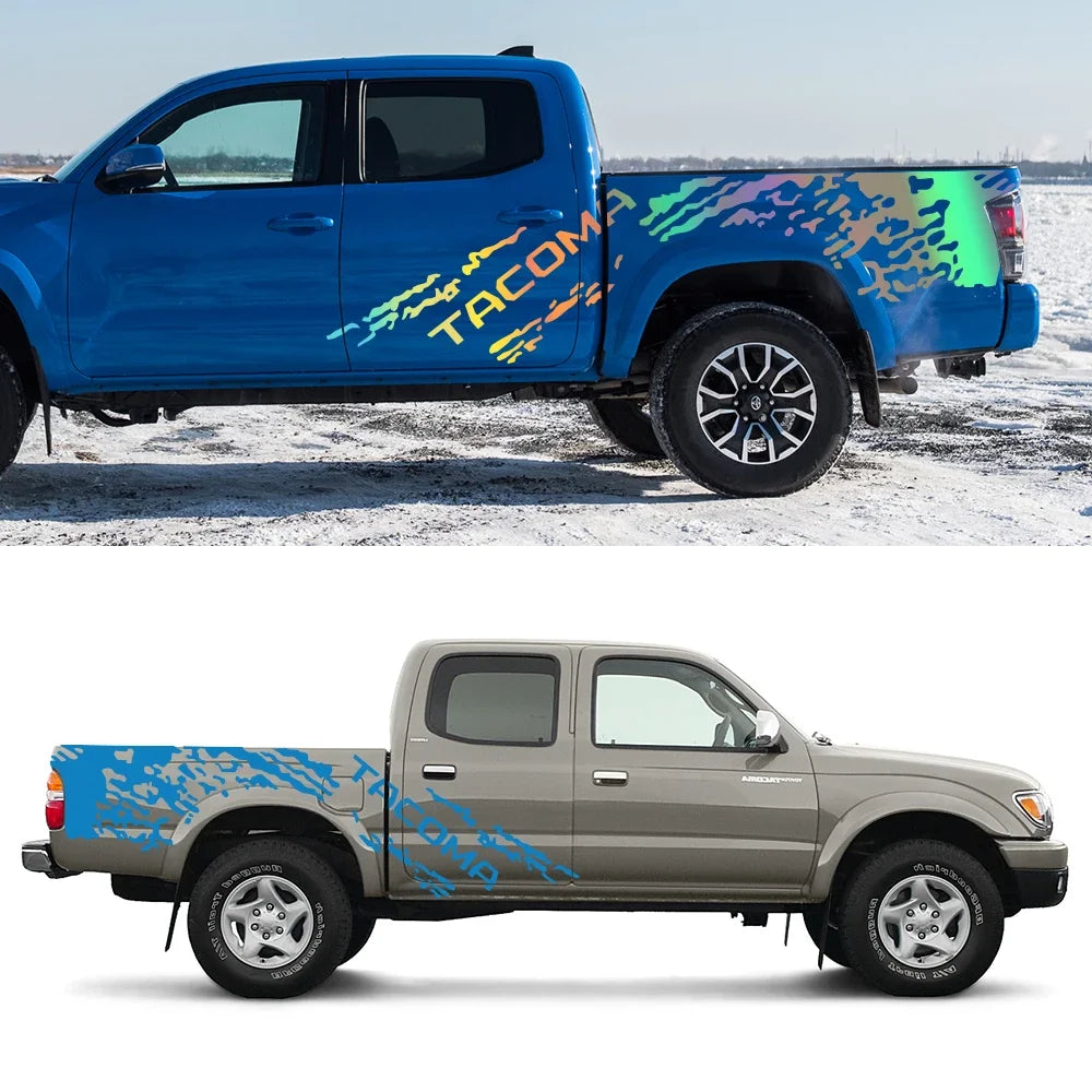 Splash Grunge Side Decal for Toyota Tacoma TRD SR5 | 5-Piece Matte Vinyl Film Kit