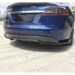 Real Carbon Fiber Rear Bumper Diffuser & Splitters for Tesla Model S (2017+) | Back Lip Body Kit