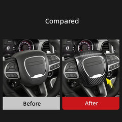 Steering Wheel Horn Cover for Dodge Charger (2015–2023) | Carbon Fiber Airbag Cover CE Certified