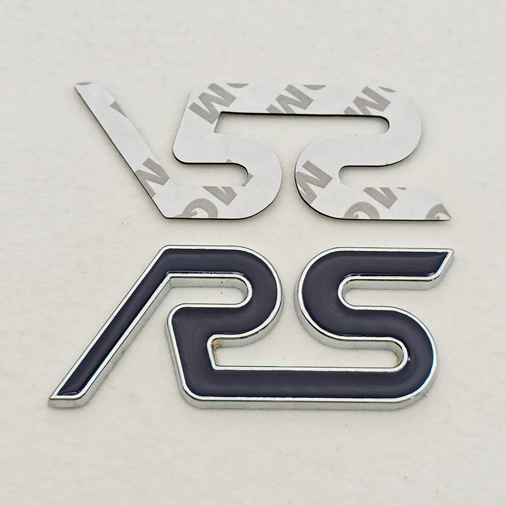 3D Metal RS Logo Badge | Grille, Fender & Trunk Sticker for Ford Fiesta / Focus RS
