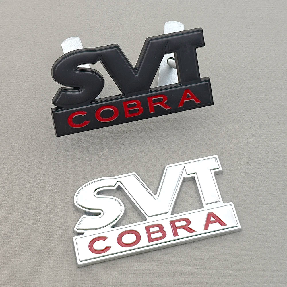 3D Metal SVT Cobra Badge Emblem | Grille & Trunk Sticker for Ford Mustang
