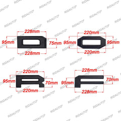 White Striped Incandescent 4 Letter for Modified Raptor Grill Aftermarket Grille For RANGER 2023 2024 T9 DIY Upgrade