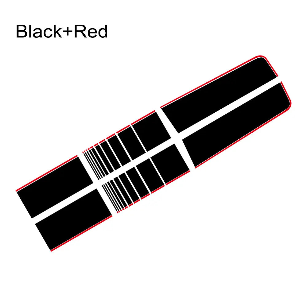 Hood, Bonnet, Roof & Trunk Racing Stripe Vinyl Kit | Full-Length Engine Cover Graphics