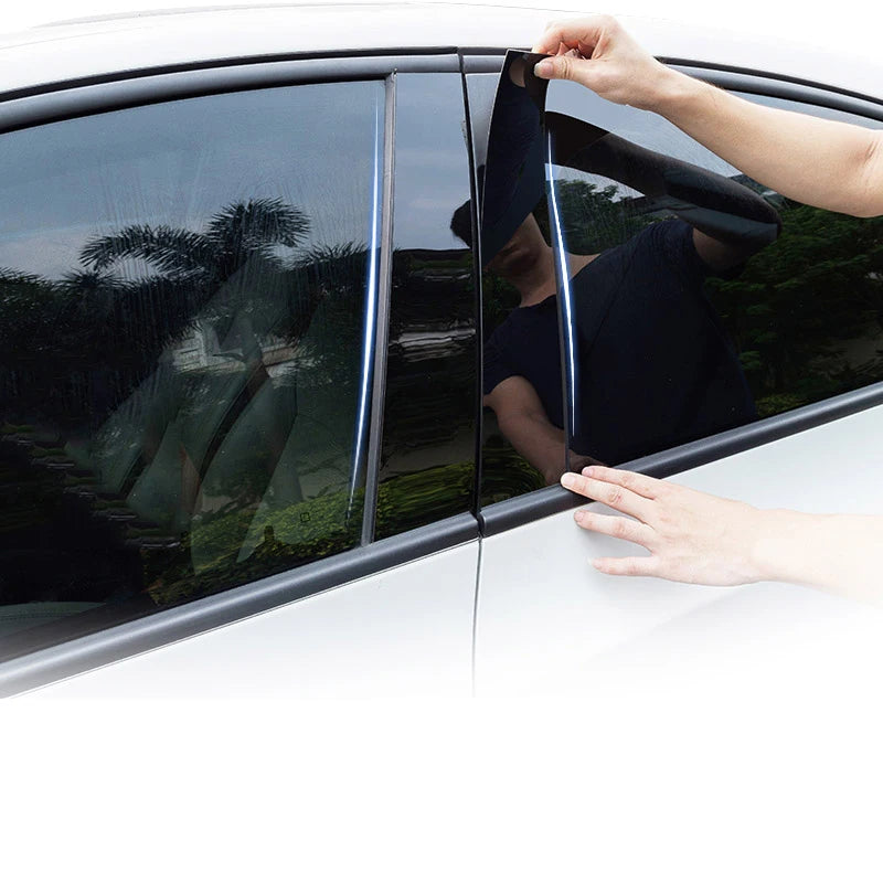 4Pcs Glossy Black Car Door Central Window Column Strip PC Pillar For Mercedes Benz VITO V CLASS W447 2016-2020 Car Accessories