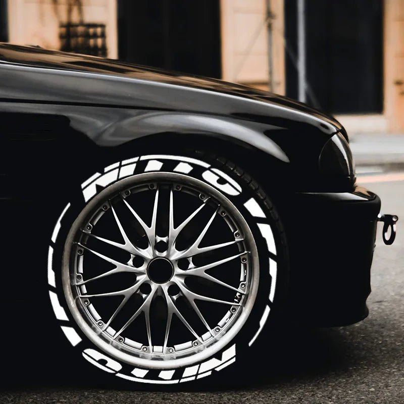 NITTO 3D Waterproof Tire Wheel Lettering Sticker | OLPAY Personalized